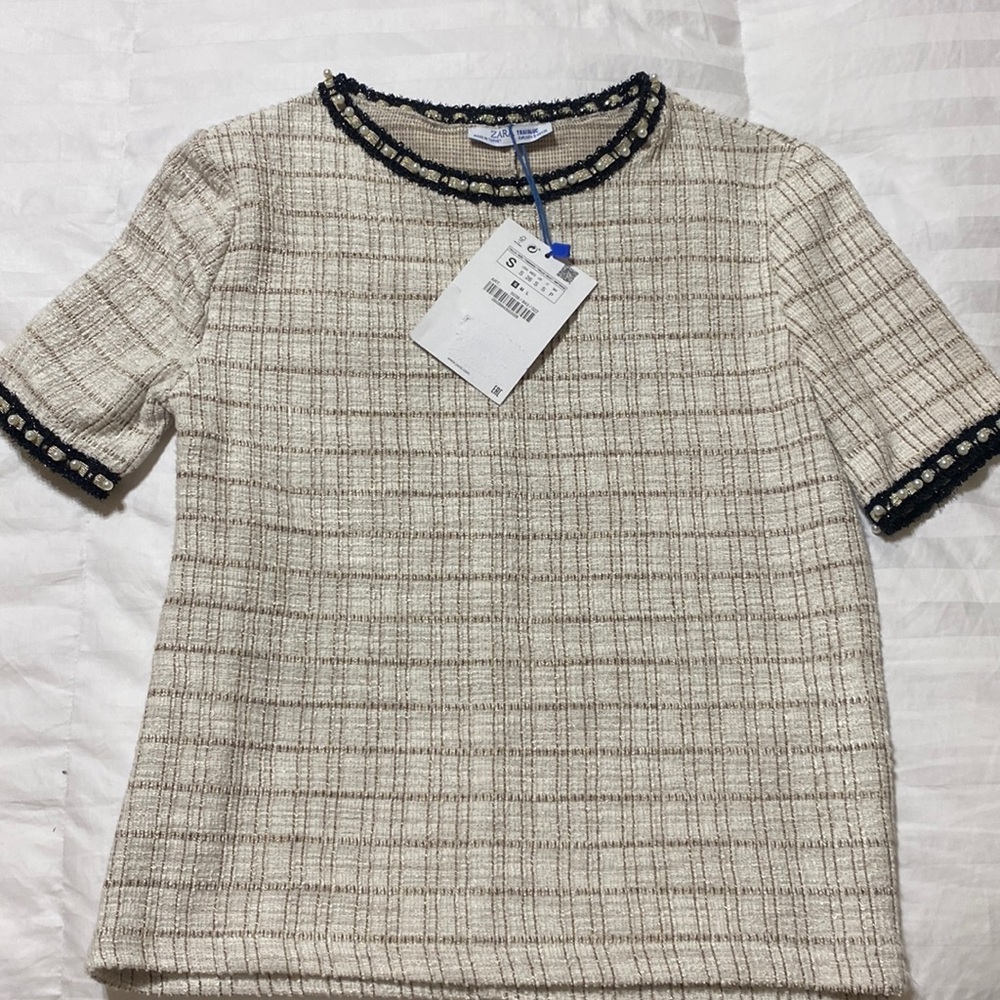 Zara tweed top